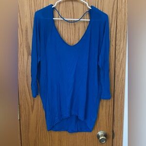 Royal blue Express, mid length blouse